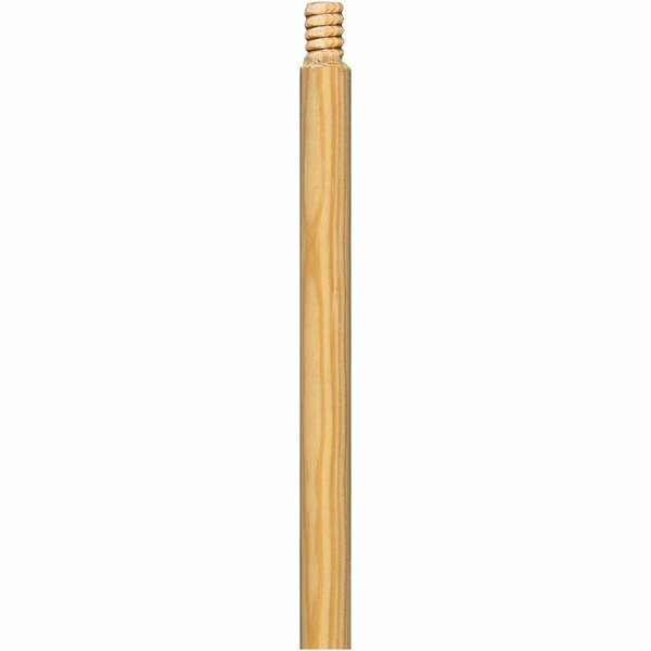 Articulos Para El Hogar 60 in. Threaded Wood Tip Wood Push Broom Handle, Natural AR3750859